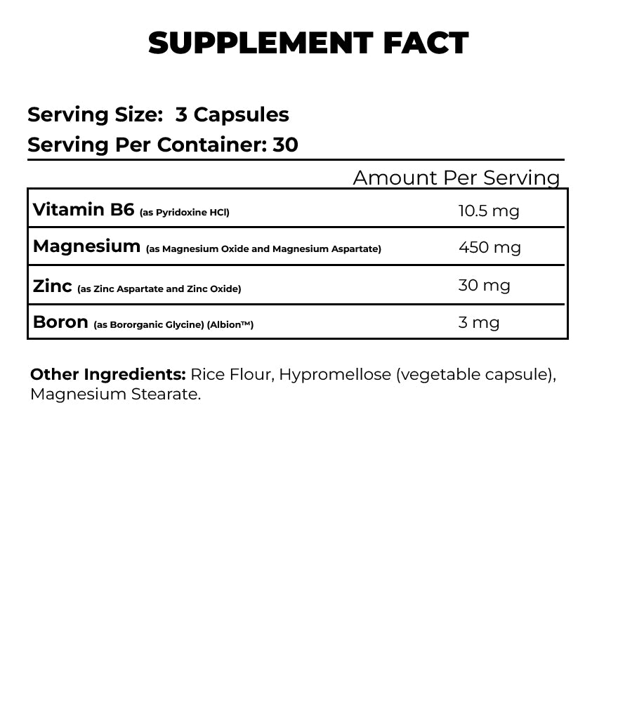GAT SPORT ZMAG-T in Pakistan - Supplement Facts