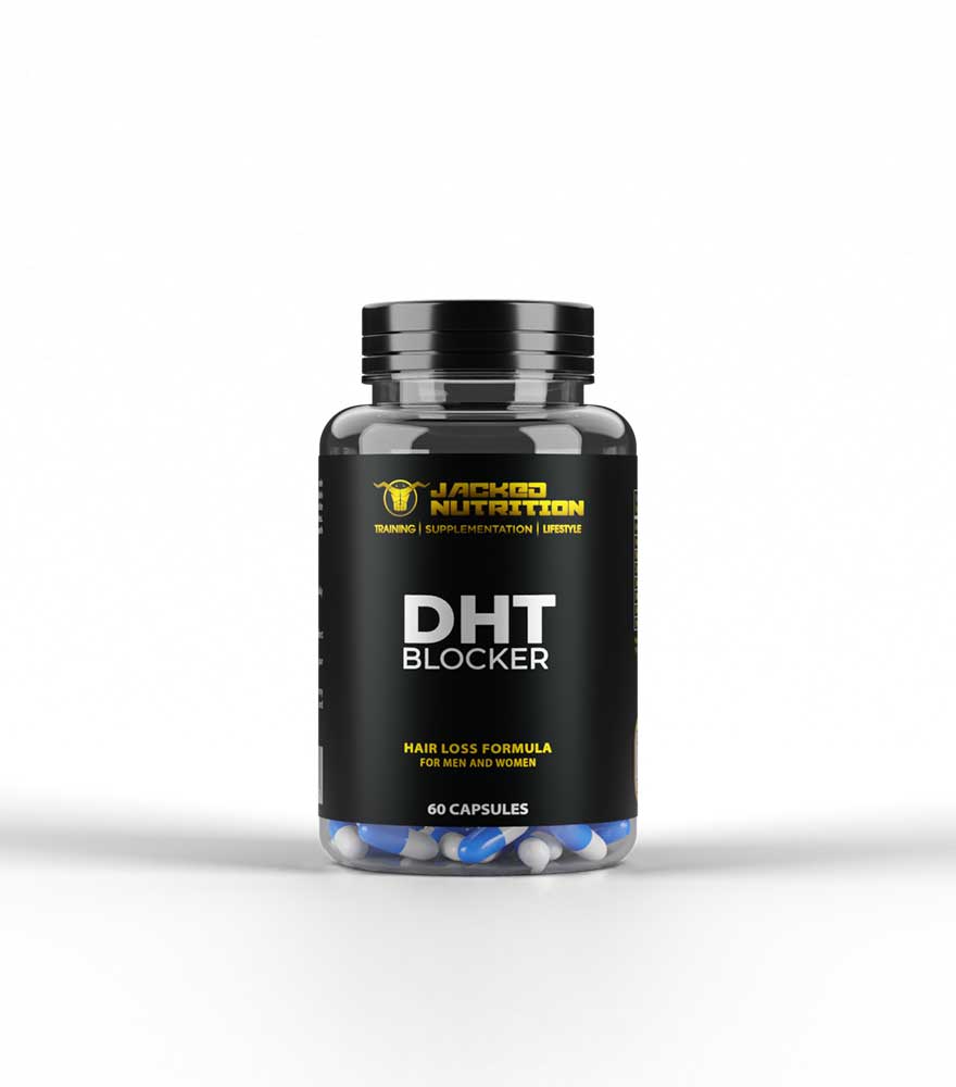 DHT Blocker supplement bottle for hair growth and hair loss prevention