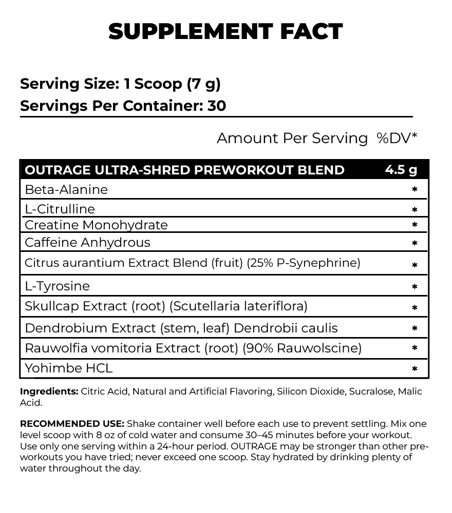 OUTRAGE PRE WORKOUT
