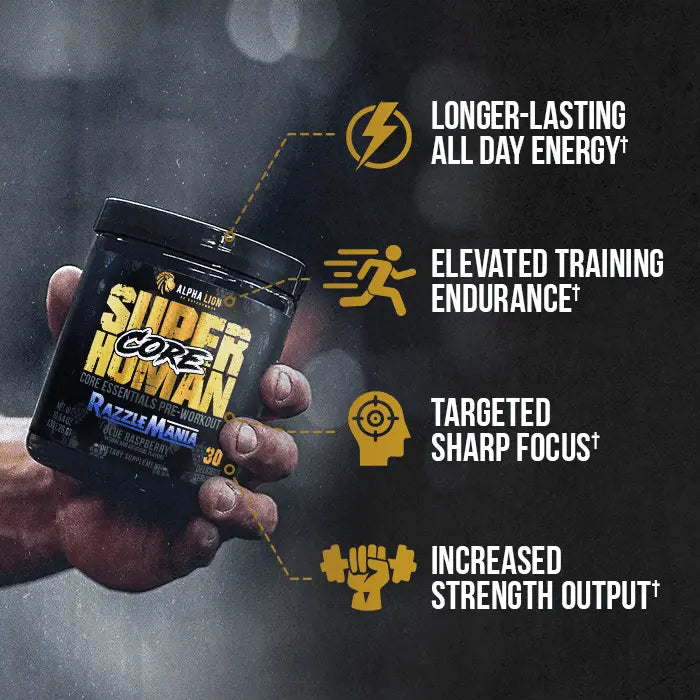 Superhuman Core Pre Workout Benefits By Alpha Lion