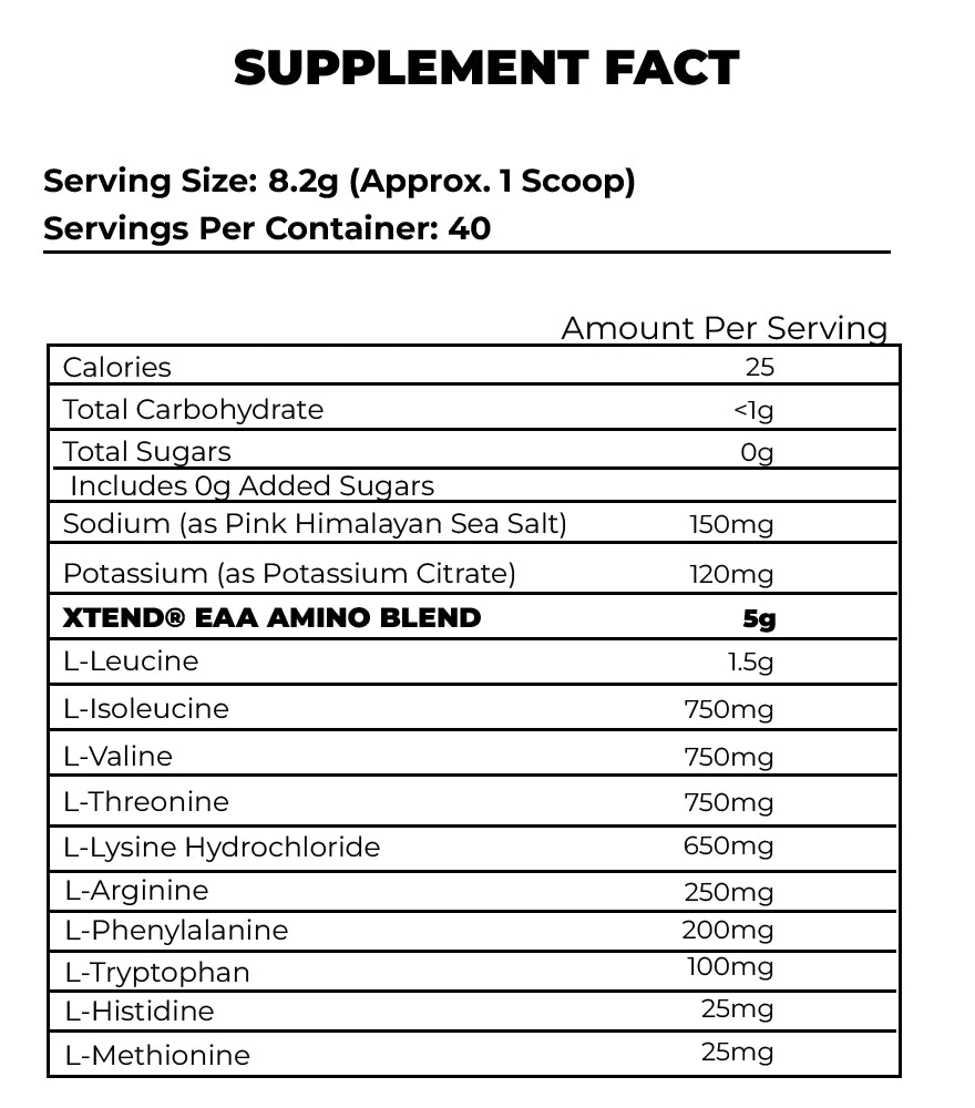 Amino Acids Supplement Nutrition Facts