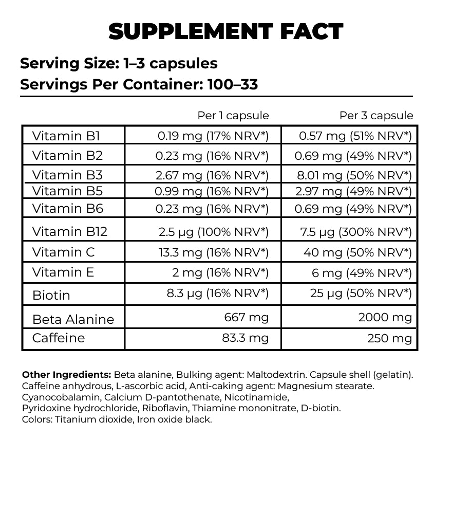 BETA ALANINE + CAFFEINE