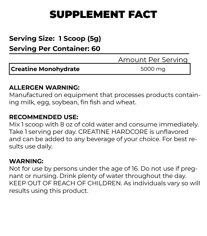 NUTREX CREATINE HARDCORE