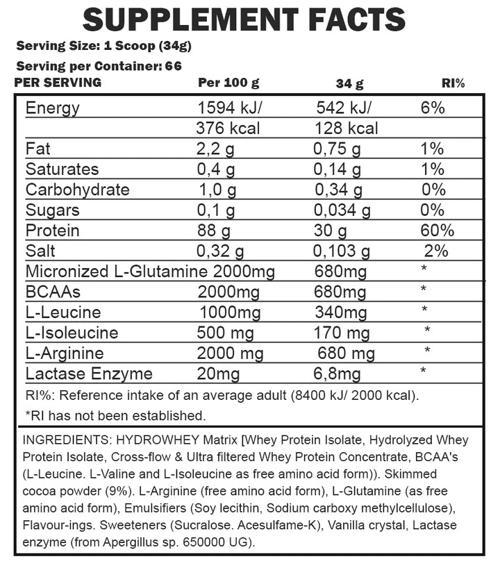 HYDRO WHEY ZERO PROTEIN POWDER