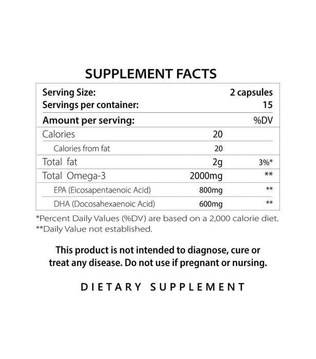 Supplement Facts of Omega-3