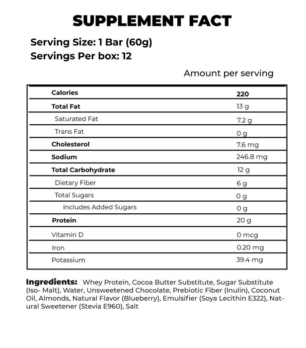 ALL-IN JACKED PROTEIN BAR SUPPLEMENT FACT