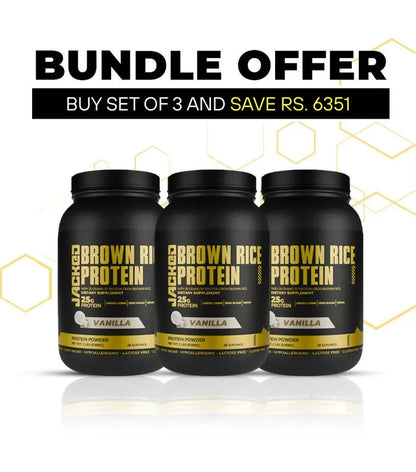 BUNDLE OF 3 - BROWN RICE PROTEIN 28 SERVINGS
