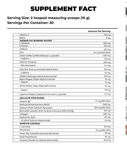 SLENDER - CELLULITE & FAT BURNER