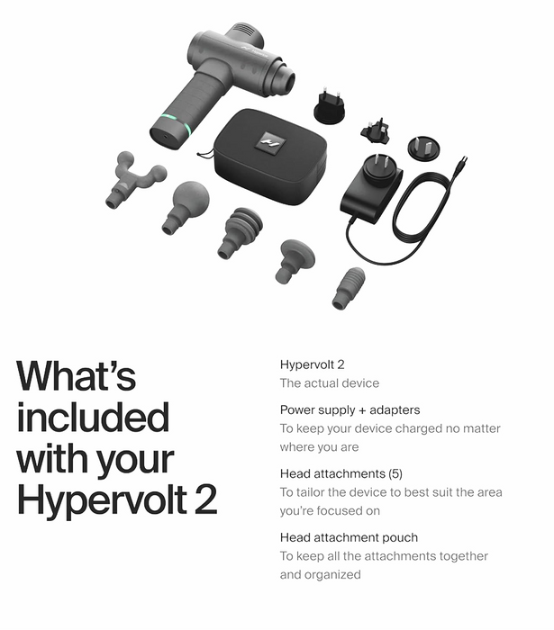 INCLUDED IN HYPERVOLT 2 PRO MASSAGER