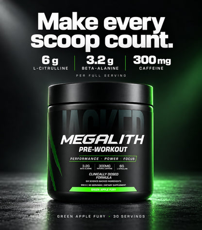 Jacked Megalith Pre-Workout Powder