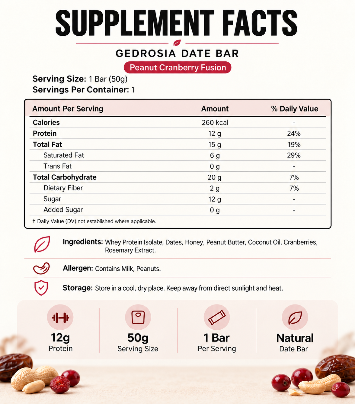 Gedrosia Date Bar