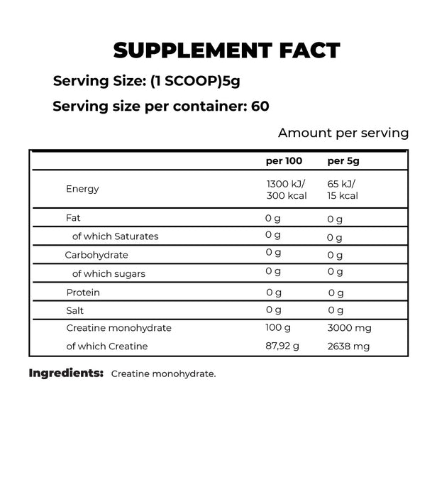 100% Creatine Monohydrate