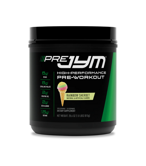 pre jym high performance pre-workout Rainbow Sherbet by JYM