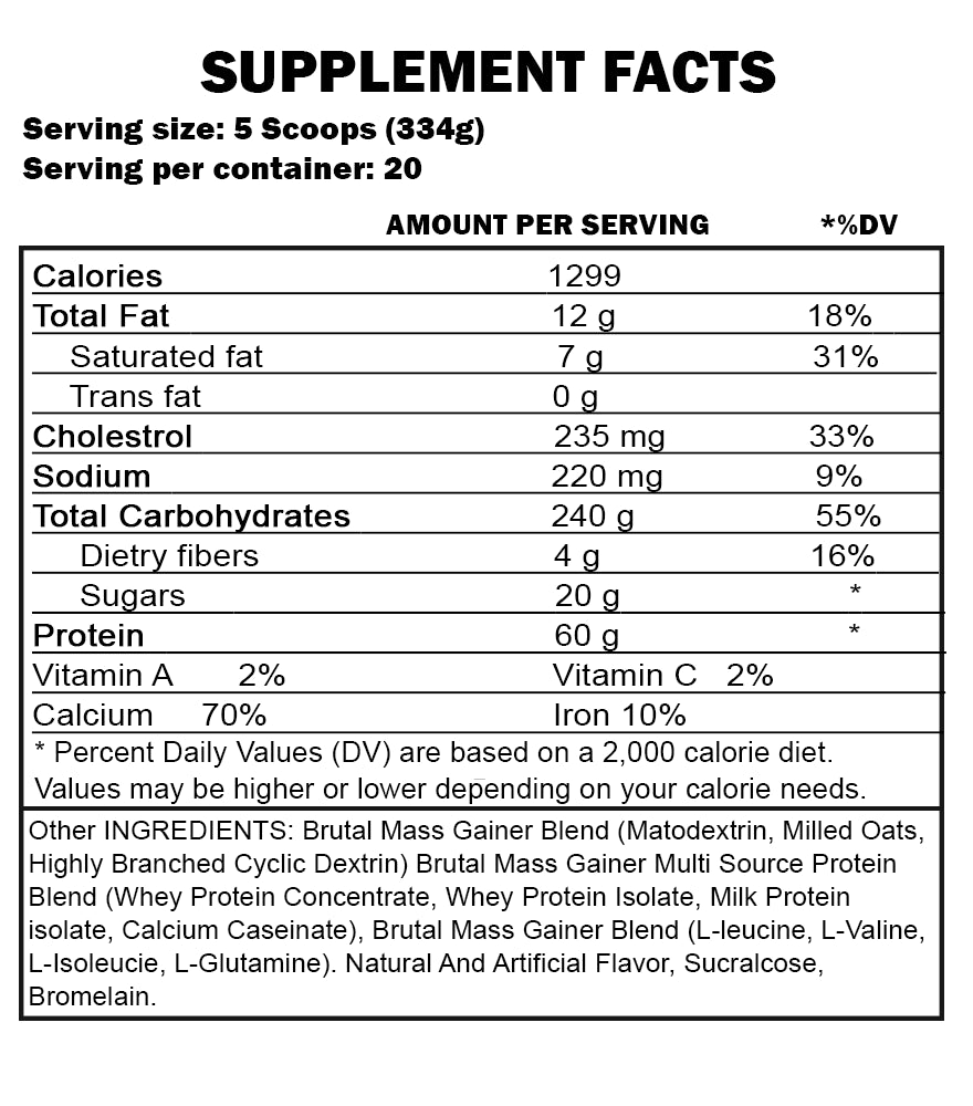BRUTAL MASS GAINER