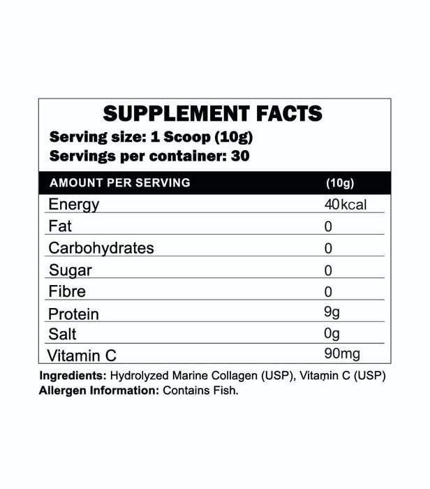 MARINE COLLAGEN SUPPLEMENT FACTS