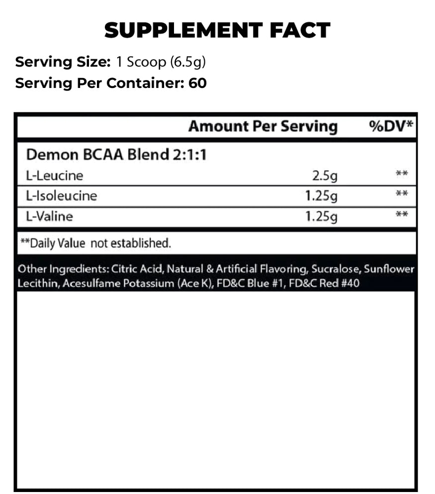 Buy Insane Labz Demon BCAA Free Delivery in Pakistan — Jacked Nutrition