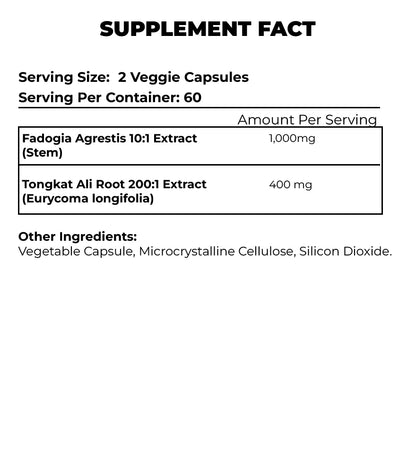 Fadogia Agrestis and Tongkat Ali Supplement
