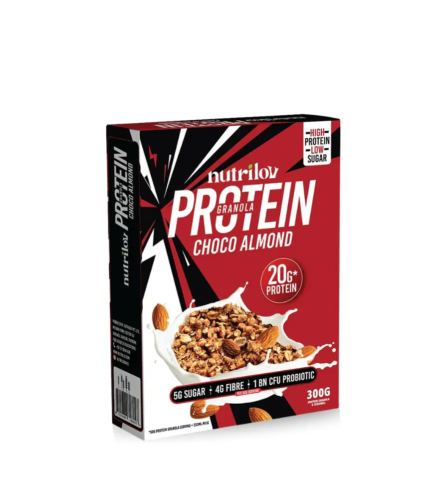 Nutrilov Protein Granola Choco Almond High Protein Breakfast 300 gram Box
