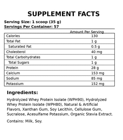 HYDROPURE 100% HYDROLYZED WHEY PROTEIN