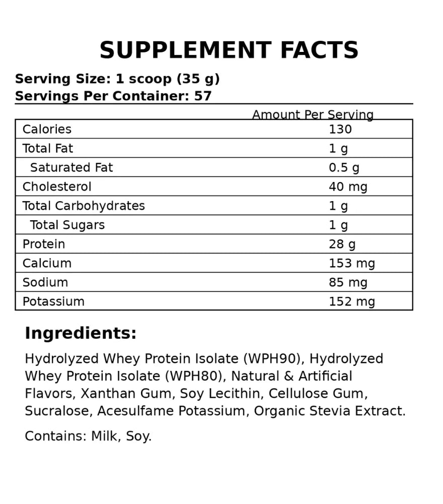 HYDROPURE 100% HYDROLYZED WHEY PROTEIN