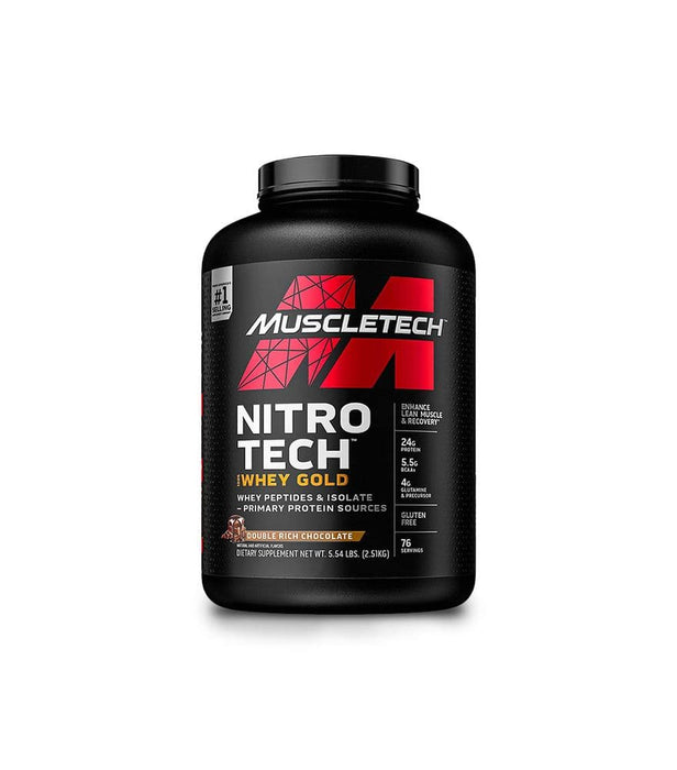 Nitro Tech 100% Whey Gold Double Rich Chocolate by MuscleTech